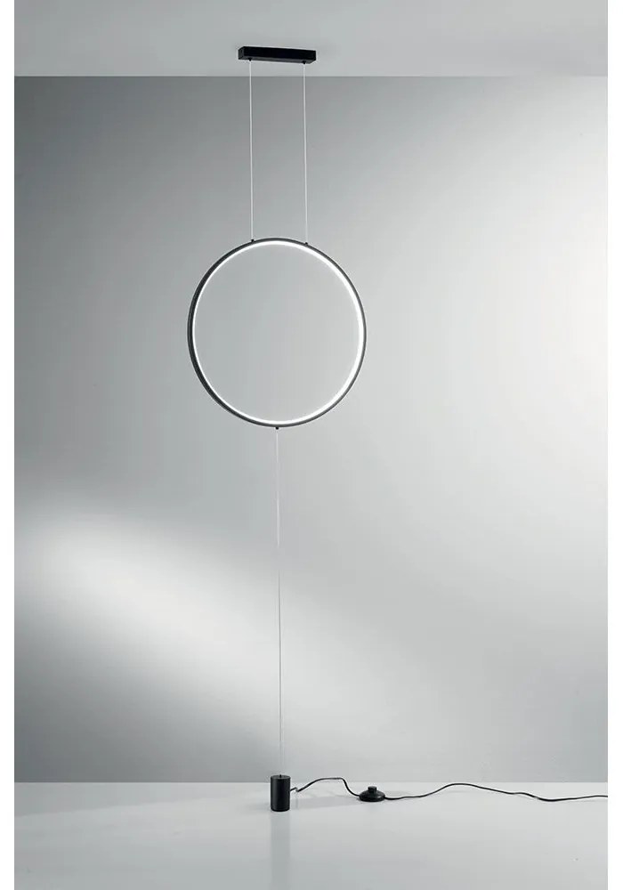 Φωτιστικό Δαπέδου Led-Portal-PT-NER Led 2400lm 3000K/4000K/6500K 400x50x6cm Black Luce Ambiente Design