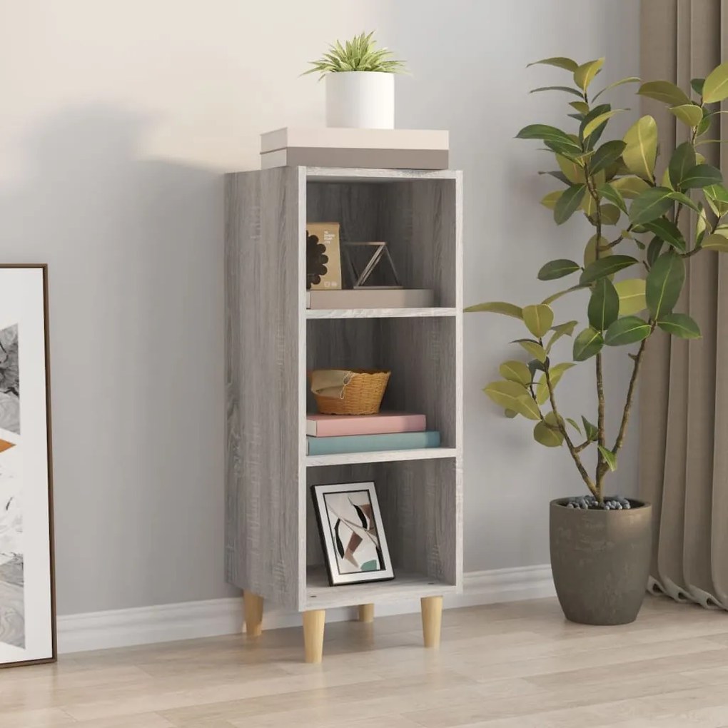 vidaXL Ντουλάπι Γκρι sonoma 34,5x32,5x90εκ. από Επεξεργασμένο Ξύλο