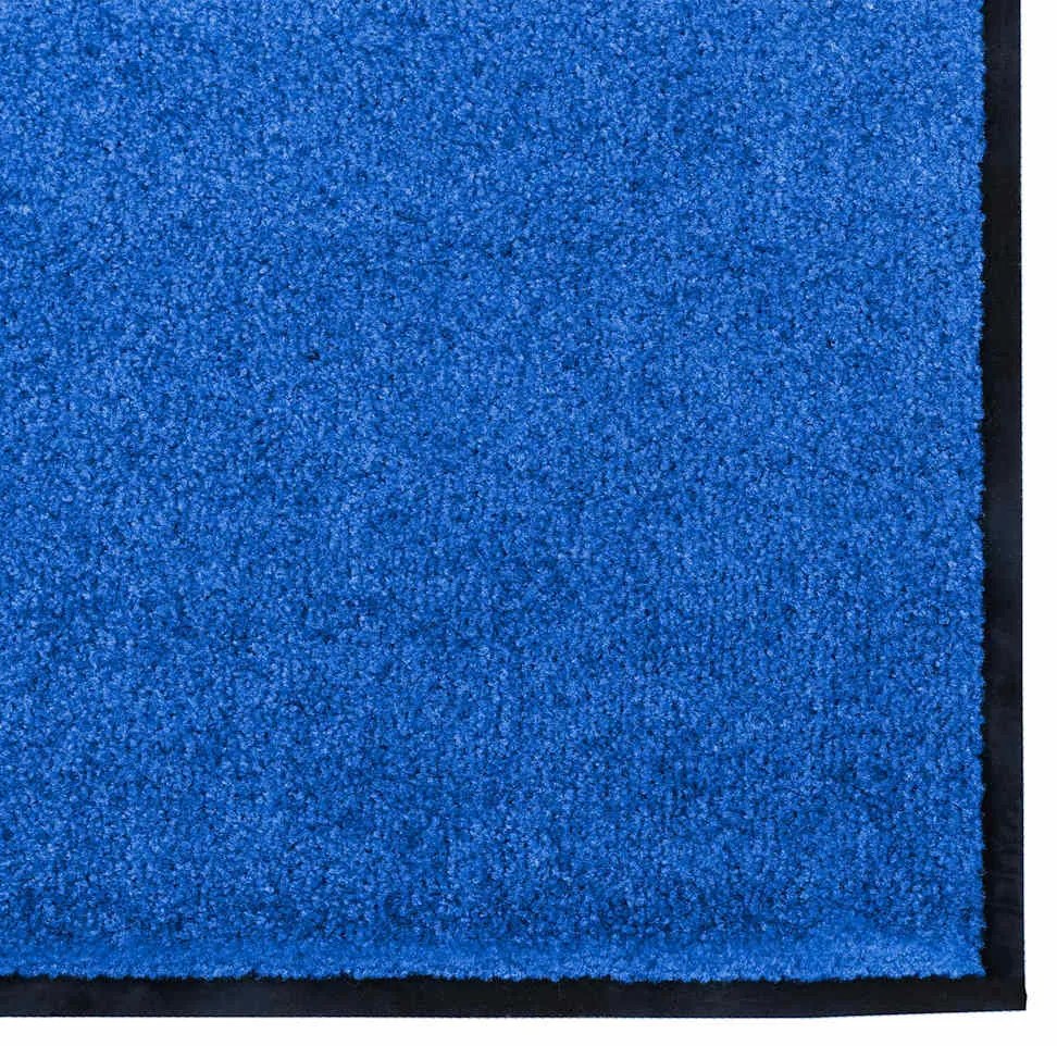 vidaXL Χαλάκι Εξώπορτας Μπλε και Μαύρο 120 x 250 cm Πολυαμίδιο και PVC