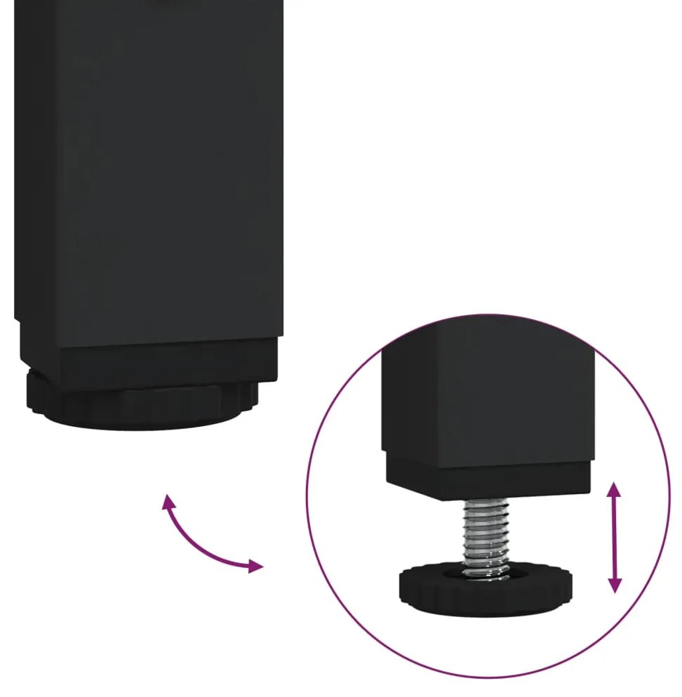 vidaXL Τραπεζάκι Σαλονιού Sonoma Δρυς 80x45x45 εκ Επεξ. Ξύλο + Σίδηρος