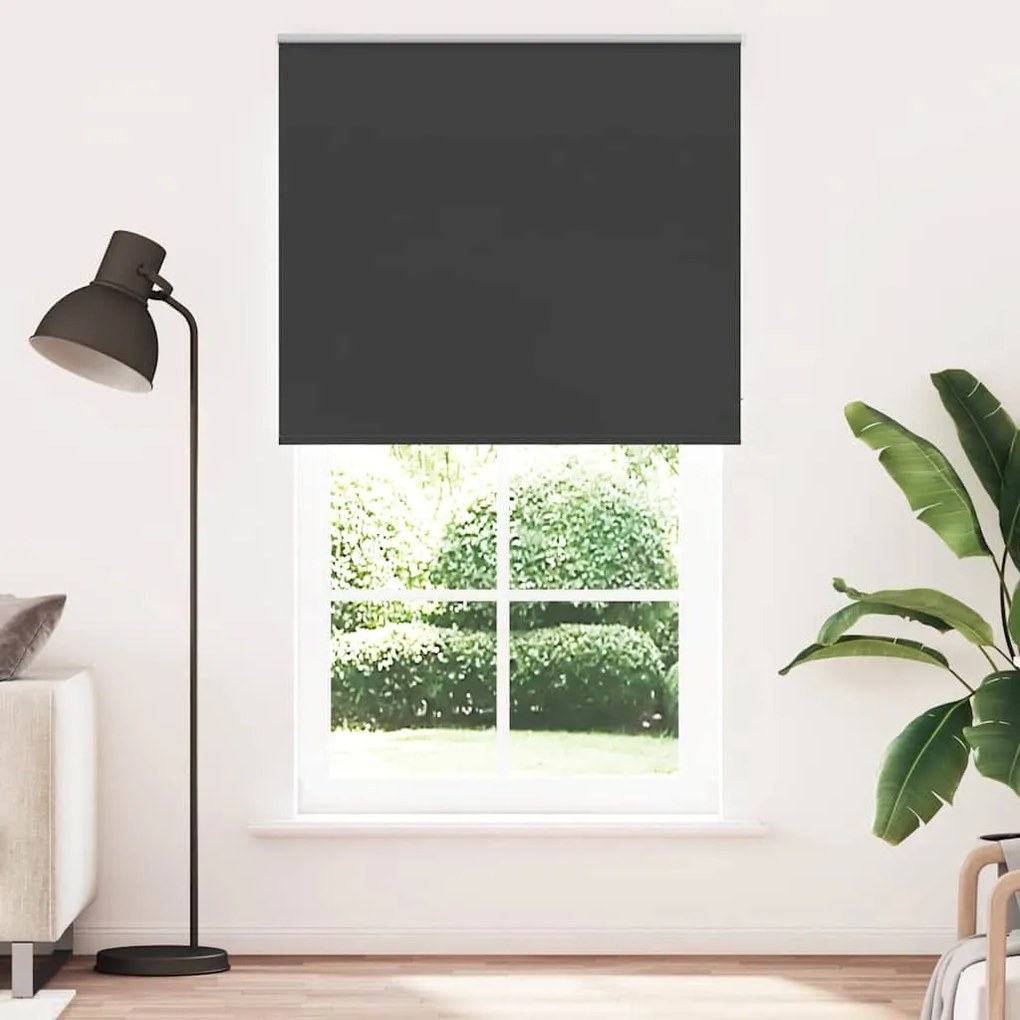 Roller Blind Blackout Μαύρο 130x230 cm Πλάτος υφάσματος 126,6cm - Μαύρο