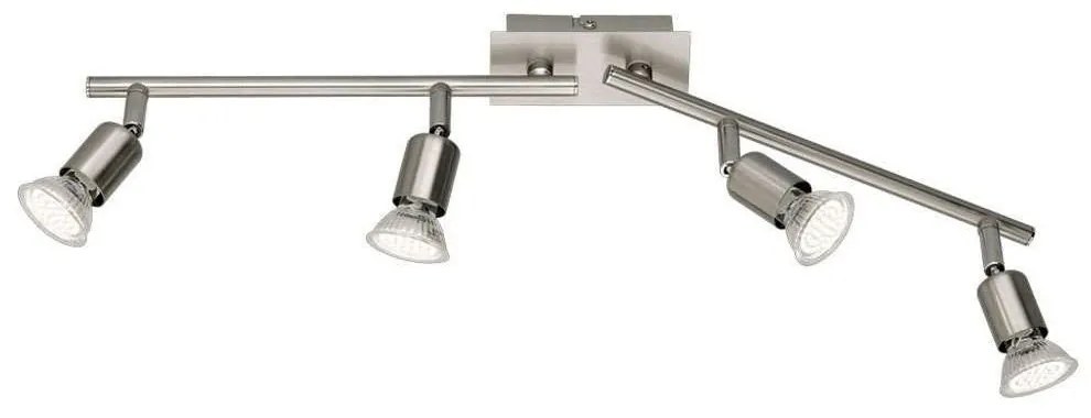 Φωτιστικό Οροφής - Σποτ Nimes R82944107 4xGU10 3W Led 5x60x16cm Nickel Mat RL Lighting Μέταλλο