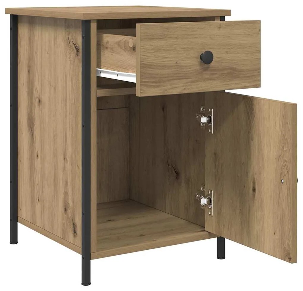 vidaXL Κομοδίνο artisan δρυς 40 x 42 x 60 εκ. Επεξεργασμένο ξύλο