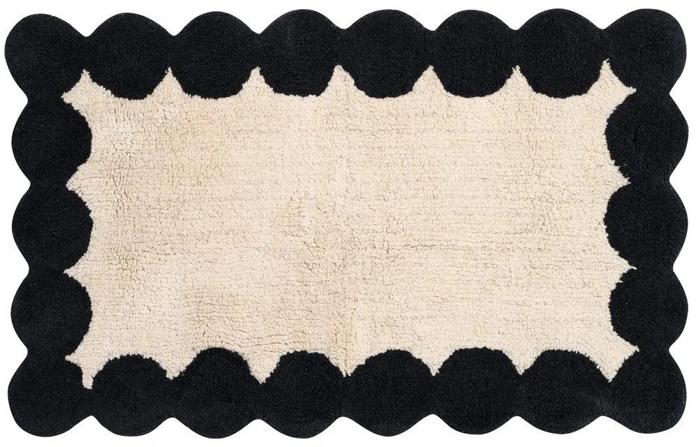 Πατάκι Μπάνιου 0766 Ivory-Black Das Home 50 X 80 50x80cm 100% Cotton