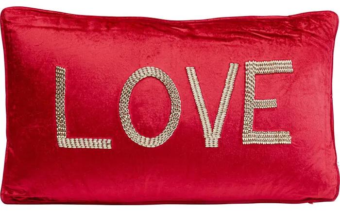 Cushion Beads Love Pink 35x60cm - Κόκκινο