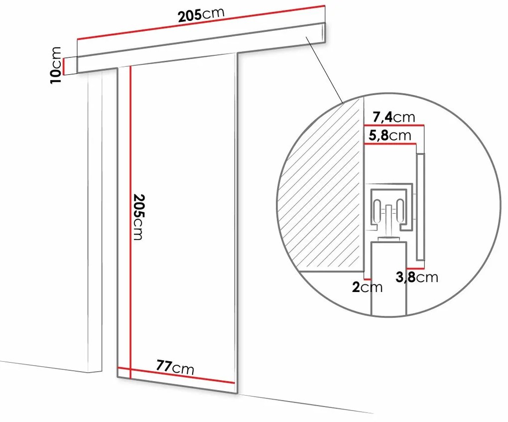 Συρόμενες πόρτες Atlanta 189, 33 kg, Άσπρο, Πλαστικοποιημένη μοριοσανίδα, Καθρέφτης, Αλουμίνιο | Epipla1.gr