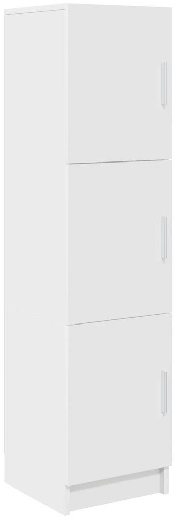 vidaXL Ψηλή Ντουλάπα Λευκό 31,5 x 32 x 124 εκ Επεξεργασμένο ξύλο