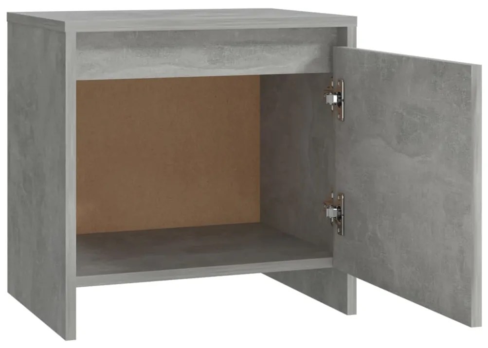 vidaXL Κομοδίνο Γκρι Σκυροδέματος 45x34x44,5 εκ. από Επεξεργ. Ξύλο