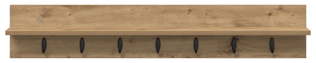 vidaXL Τοίχου Κρεμάστρα με ράφι Επιτοίχιο artisan δρυς 100 x 10.5 x 18 εκ