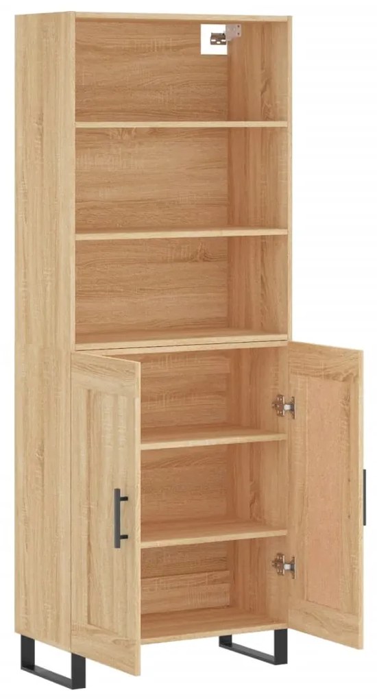vidaXL Ντουλάπι Sonoma δρυς 69,5 x 34 x 180 εκ. από Επεξεργασμένο Ξύλο