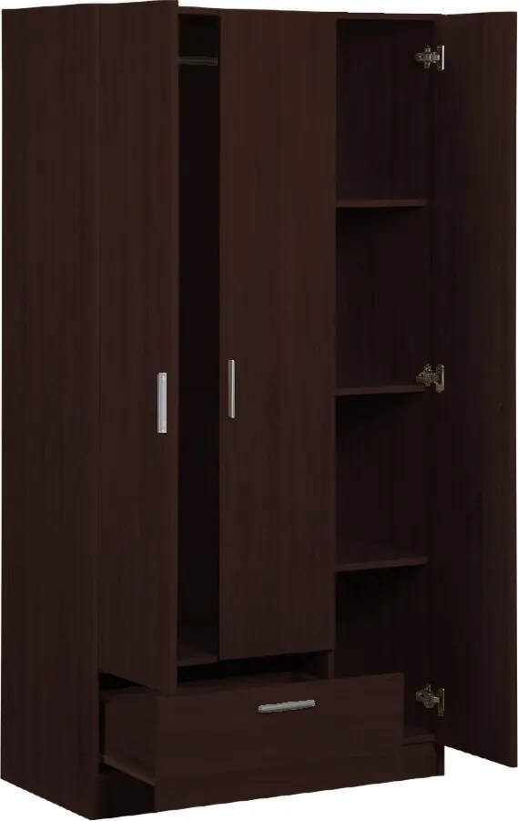 Ντουλάπα Wilson 3DS τρίφυλλη-Wenge