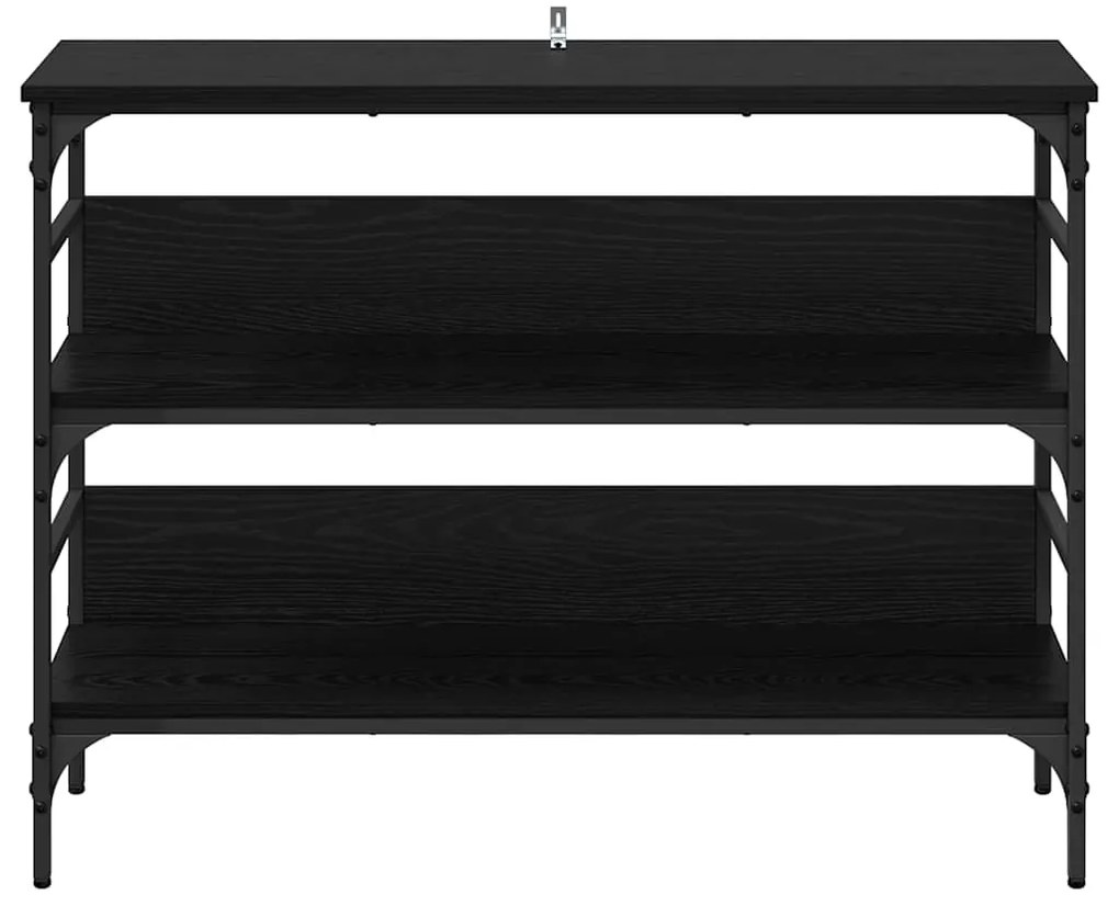 vidaXL Τραπέζι κονσόλας Μαύρη δρυς 100 x 32 x 75 εκ Επεξεργασμένο ξύλο