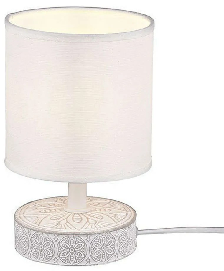 Φωτιστικό Επιτραπέζιο Marie R50980101 1xE14 28W Φ13cm 20cm White RL Lighting Ceramic,Fabric