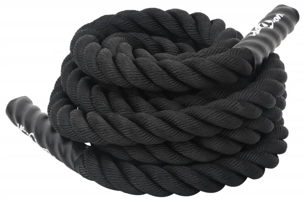 vidaXL Σχοινί Μάχης Μαύρο 6 μ. 4,5 κιλά Πολυεστέρας