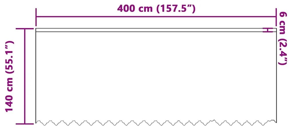 vidaXL Κουρτίνες με κουρτίνες Λευκό 400 x 140 cm Πολυεστέρας