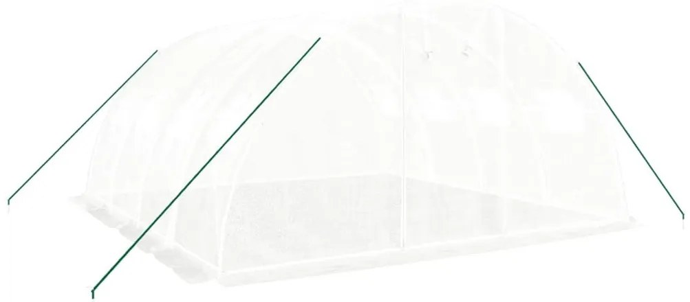 Θερμοκήπιο Λευκό 16 μ² 4 x 4 x 2 μ. με Ατσάλινο Πλαίσιο - Λευκό