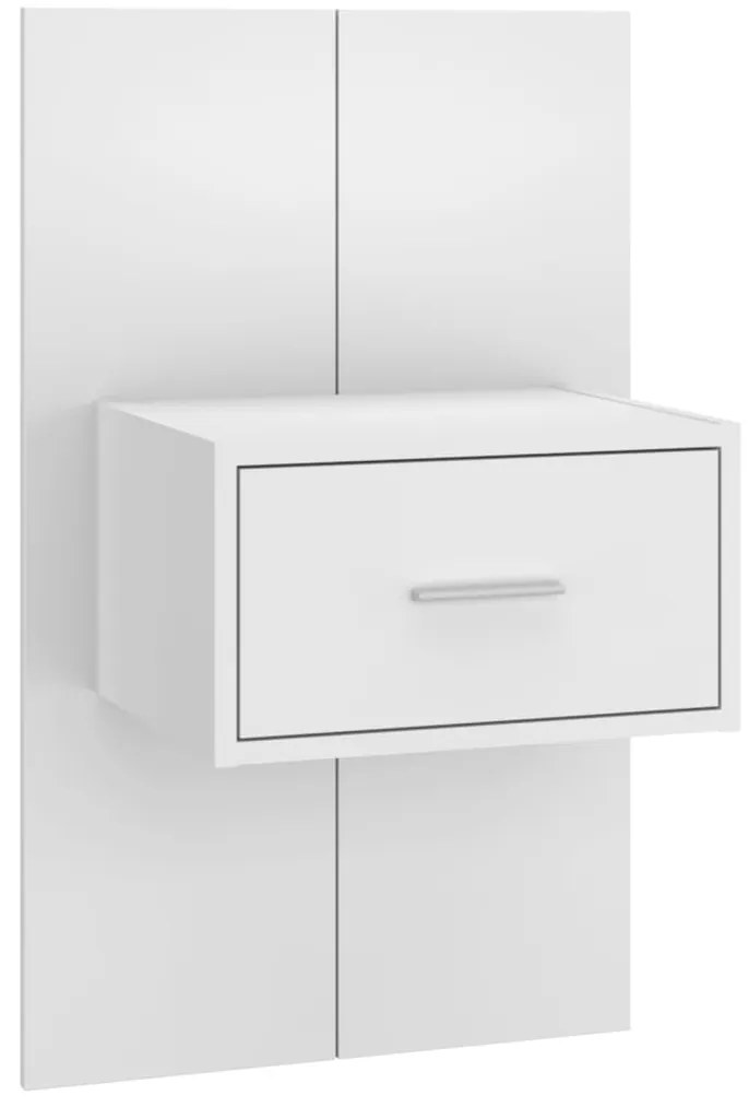 vidaXL Κομοδίνο Επιτοίχιο Λευκό