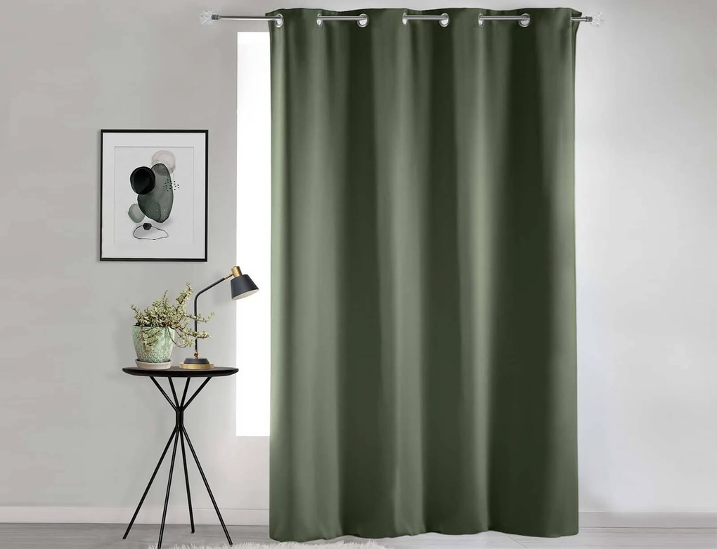 Κουρτίνα Συσκότισης Occult Douceur d'intérieur με τρουκς και διαστάσεις 135x280cm - Khaki