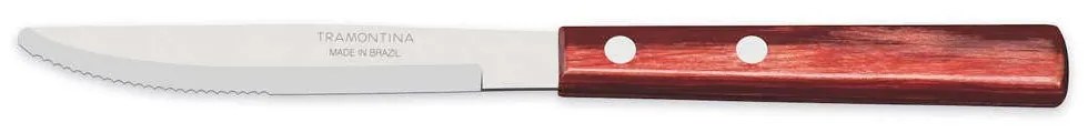 Μαχαίρι Φαγητού Polywood TR21101474 10,5/20,3cm Από Ανοξείδωτο Ατσάλι Inox-Brown Tramontina Stainless Steel