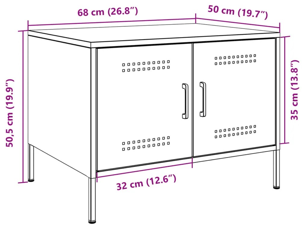 ΤΡΑΠΕΖΑΚΙ ΣΑΛΟΝΙΟΥ ΜΑΥΡΟ 68X50X50,5ΕΚ. ΑΠΟ ΧΑΛΥΒΑ ΨΥΧΡΗΣ ΈΛΑΣΗΣ 843030