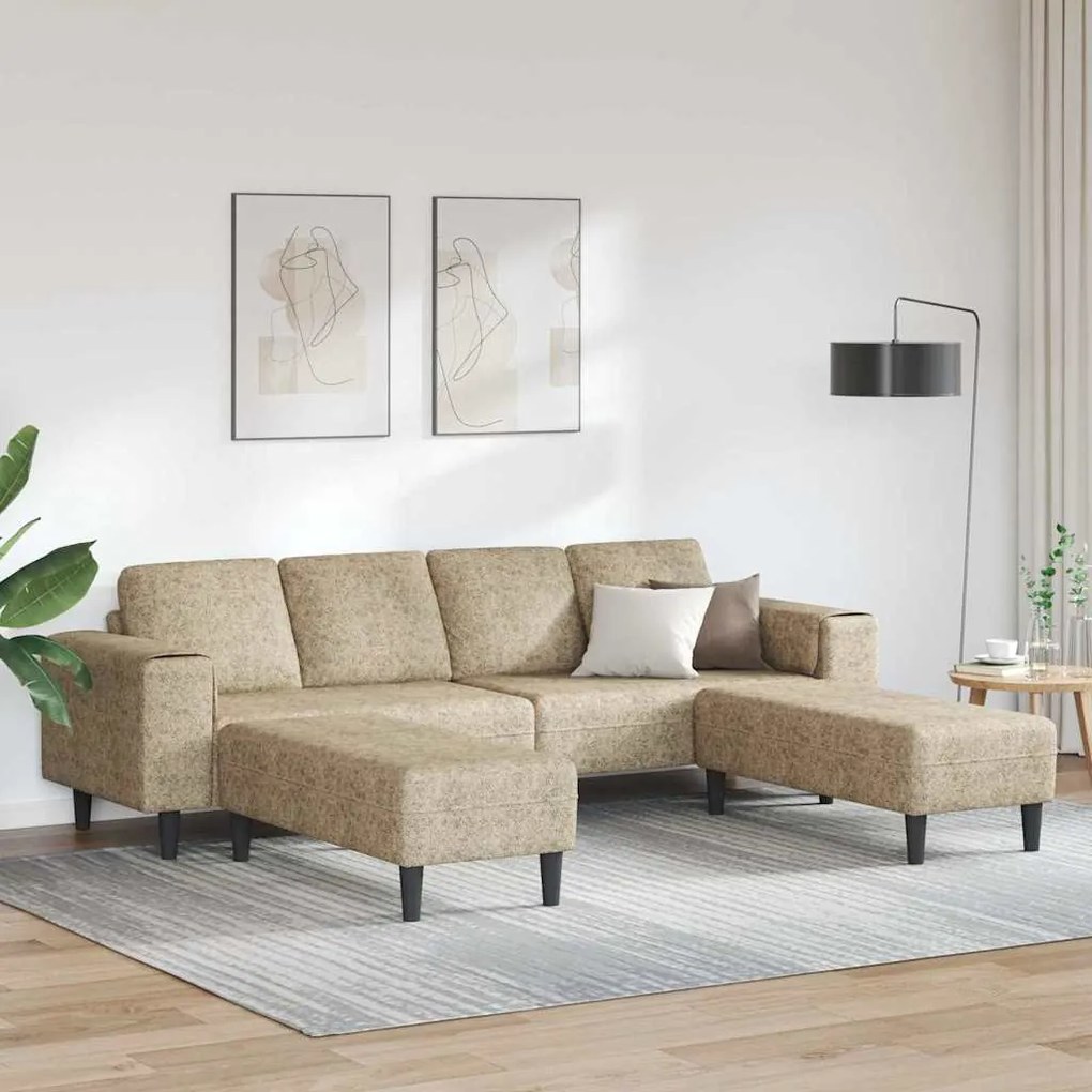 vidaXL Σετ Καναπέ 3 pcs Ανοιχτό γκρι Ψεύτικο σουέτ δέρμα