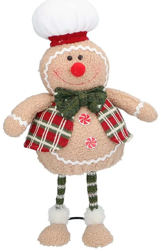 Χριστουγεννιάτικη Διακοσμητική Φιγούρα Μπισκοτούλης 03.57450 25x20x45cm Multi