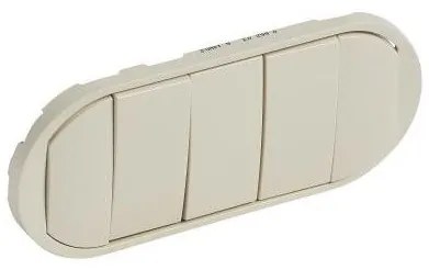 Πλακίδιο 5πλου Διακόπτη Ivory Celiane 066203 Legrand-66203-Ivory 066203