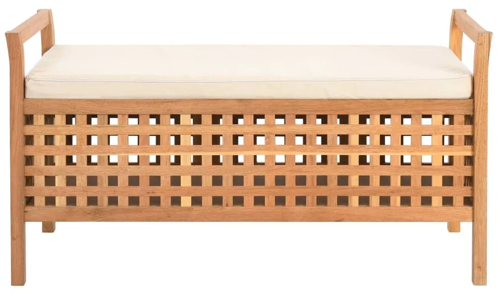 vidaXL Πάγκος με Αποθηκευτικό Χώρο 93 x 49 x 49 εκ Μασίφ Ξύλο Καρυδιάς