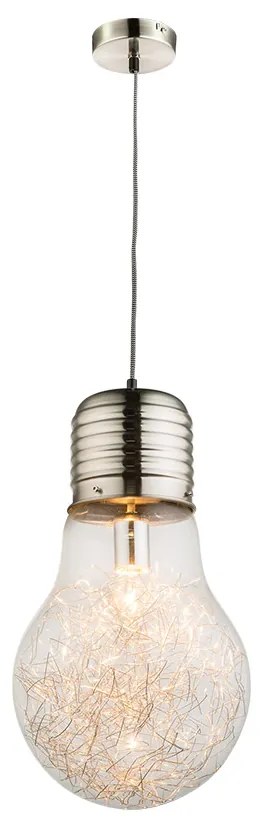 Κρεμαστό Φωτιστικό Globo Lighting Levin 15037 Νίκελ Ματ