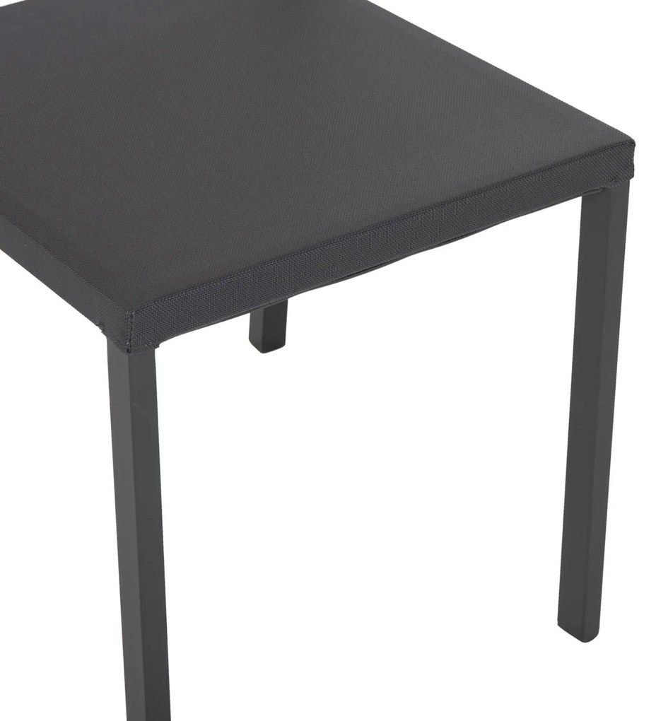 Καρέκλα C5921.01 Αλουμινίου Ανθρακί με Rattan και Textline 46x55,5x83Υ εκ. 46x55.5x83 εκ.