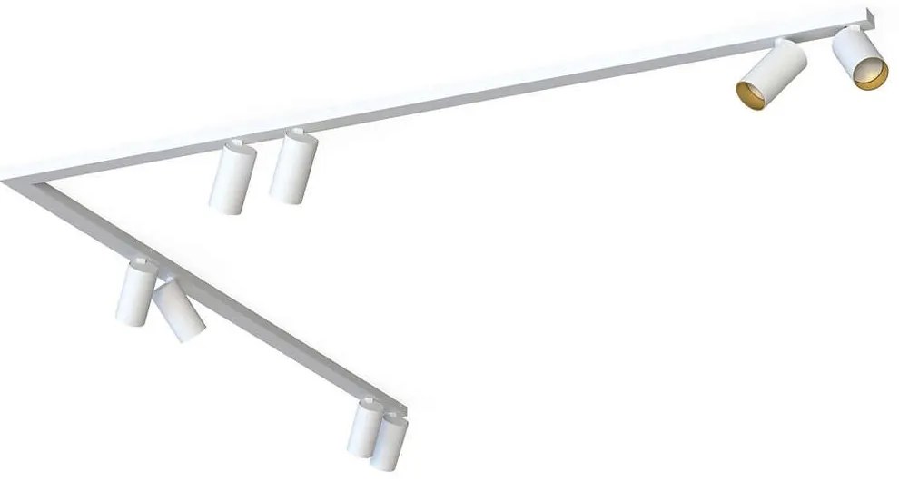 Φωτιστικό Οροφής - Σποτ Mono Corner 7695 8xGU10 10W 2X150 White-Gold Nowodvorski Metal, Plastic