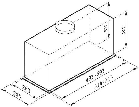 Απορροφητήρας Τζάκι Plus EF Pyramis 51 εκ.