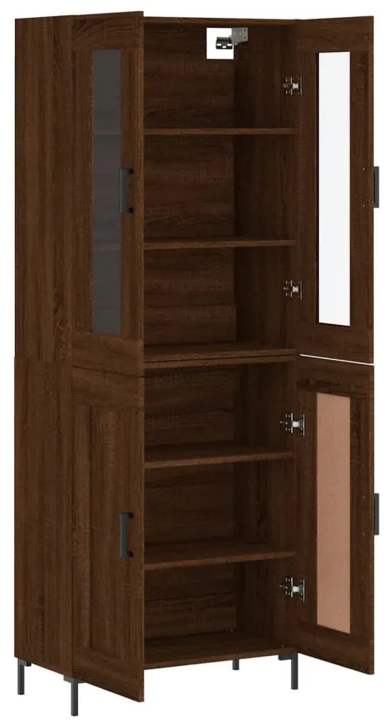 vidaXL Ντουλάπι Καφέ Δρυς 69,5 x 34 x 180 εκ. από Επεξεργασμένο Ξύλο