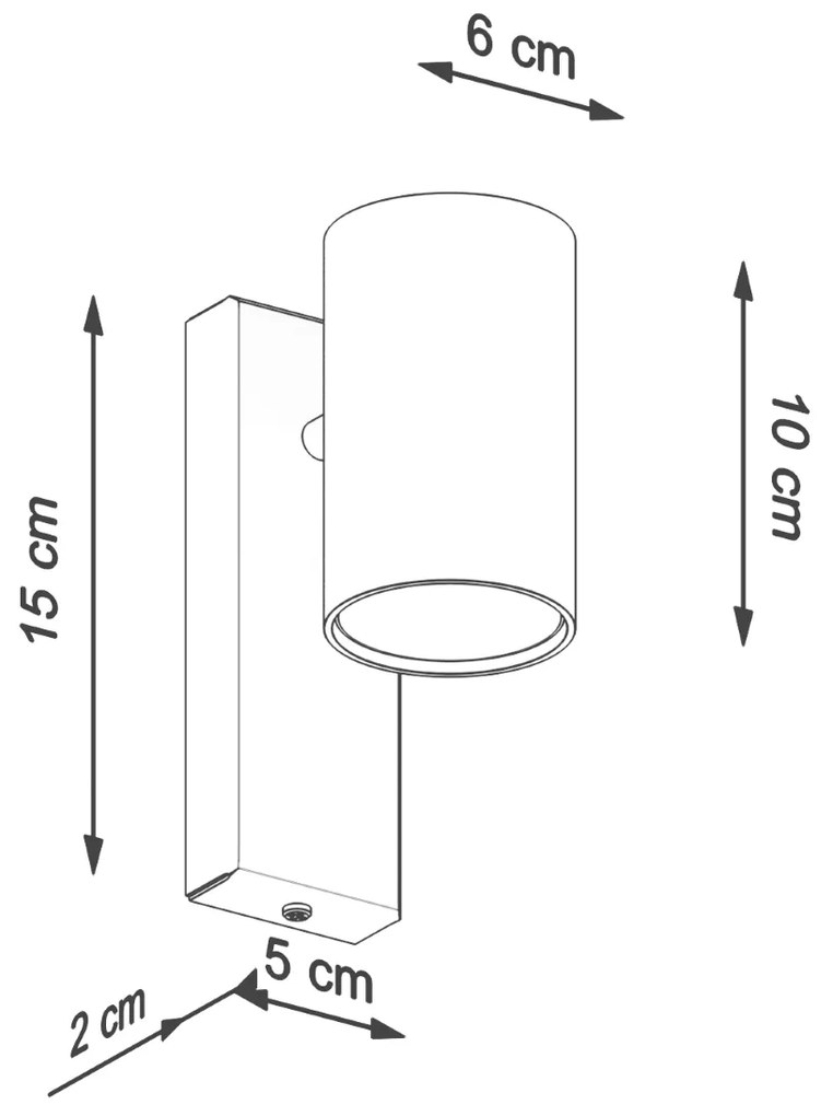 Sollux Φωτιστικό τοίχου Utti 1,ατσάλι,1xGU10/40w