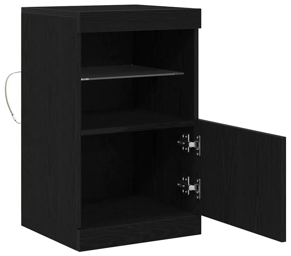 vidaXL Πλαϊνό γραφείο Μαύρη δρυς 41 x 37 x 67 εκ Επεξεργασμένο ξύλο