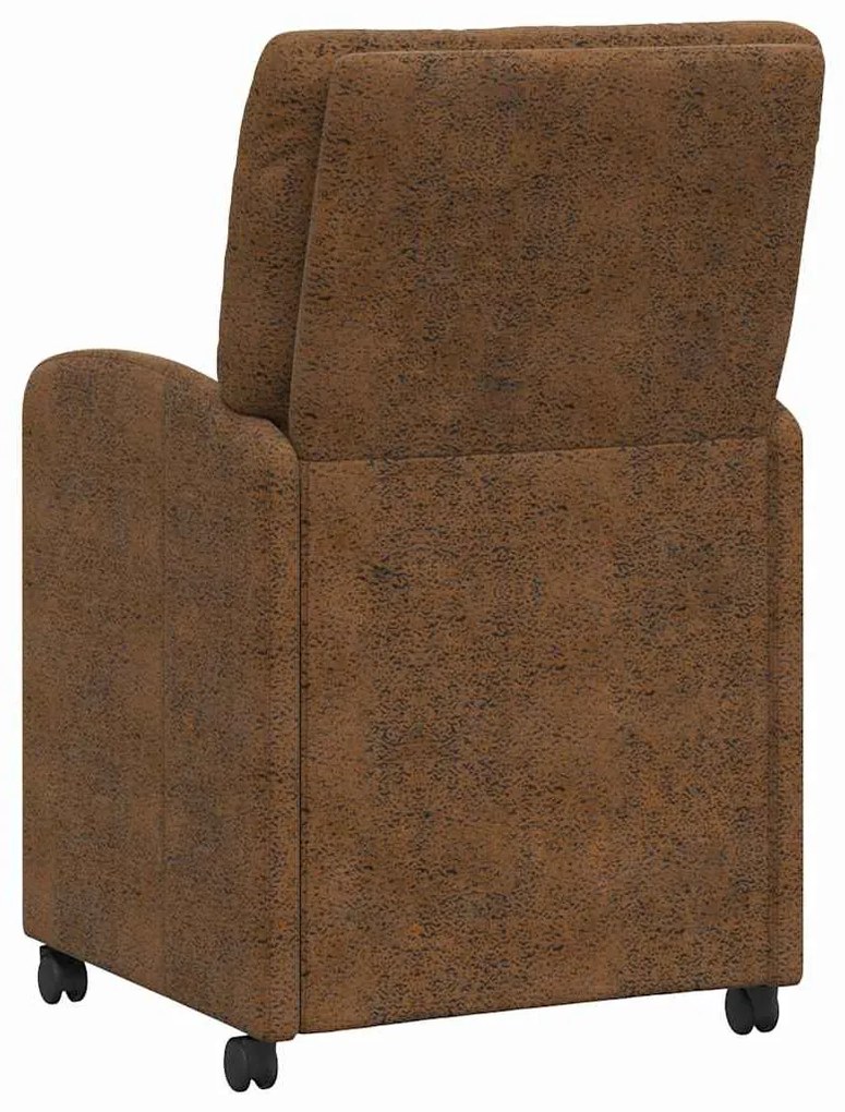 vidaXL Καρέκλες Φαγητού με Ρόδες με τροχούς 2 pcs Καφέ 57 x 67 x 95 εκ