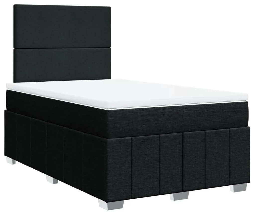 ΚΡΕΒΑΤΙ BOXSPRING ΜΕ ΣΤΡΩΜΑ ΜΑΥΡΟ 120X190 ΕΚ. ΥΦΑΣΜΑΤΙΝΟ 3291602