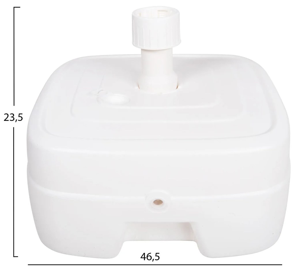 ΠΛΑΣΤΙΚΗ ΒΑΣΗ ΟΜΠΡΕΛΑΣ ΜΕ ΡΟΔΑ SOLBAS  ΛΕΥΚΗ- ΚΟΝΤΑΡΙ 33/50mm 46,5x23,5Υ
