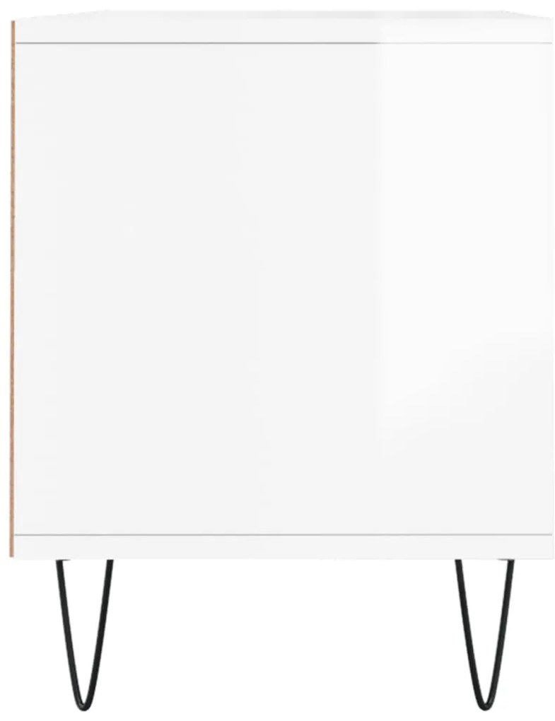 vidaXL Έπιπλο Τηλεόρασης Γυαλ. Λευκό 100x34,5x44,5 εκ. Επεξεργ. Ξύλο