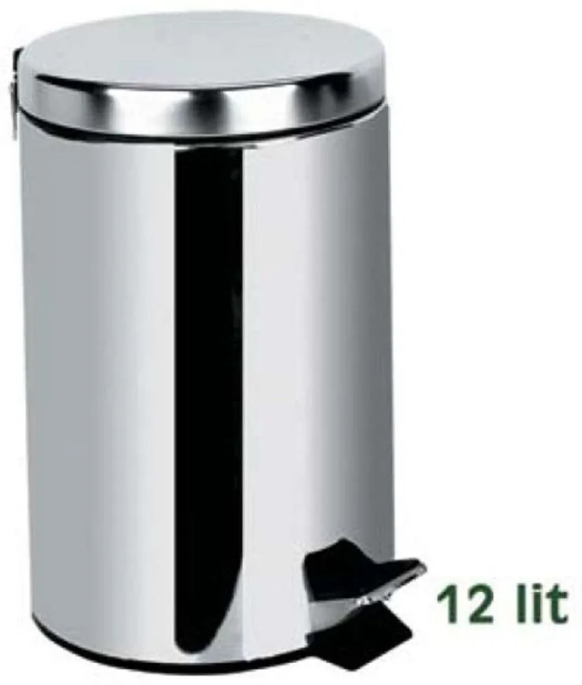 Κάδος Απορριμμάτων Brava 12-0335 12L Φ25cm 39cm Inox Gloria Stainless Steel