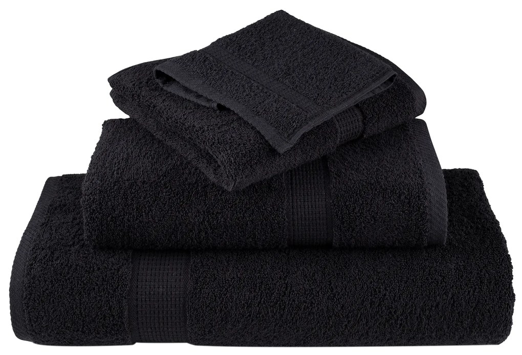 vidaXL Premium Soap Towels "SOLUND" 50 τεμ Μαύρο 30x30 εκ 550 γρ.