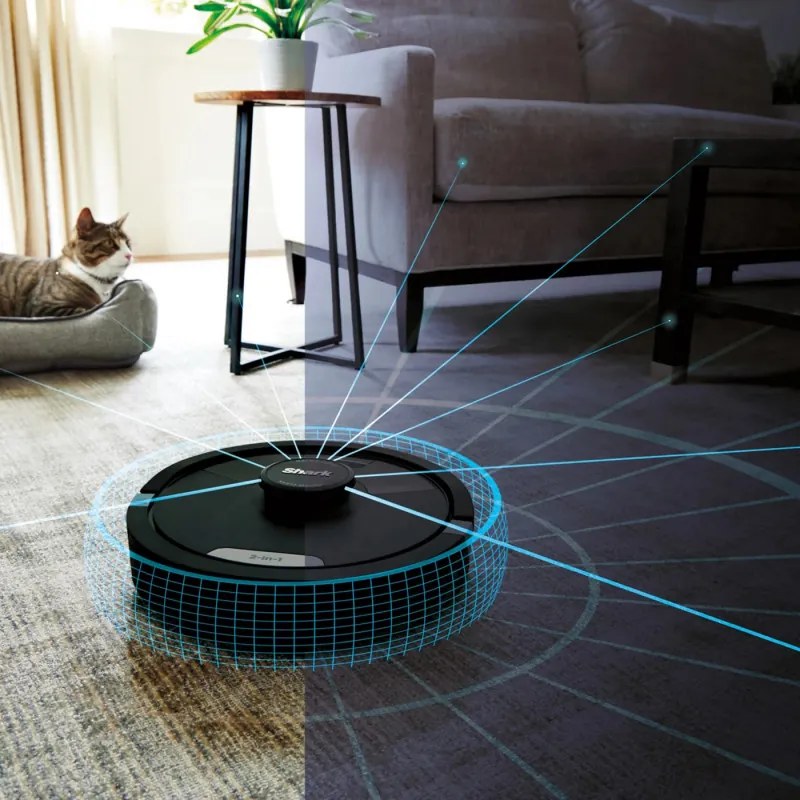 Ρομποτική ηλεκτρική σκούπα Shark Matrix Plus RV2620WAEU, 650 W, 0.3 l, 360 LiDAR, Αυτονομία έως 110 λεπτά, Matrix Clean, Μαύρο