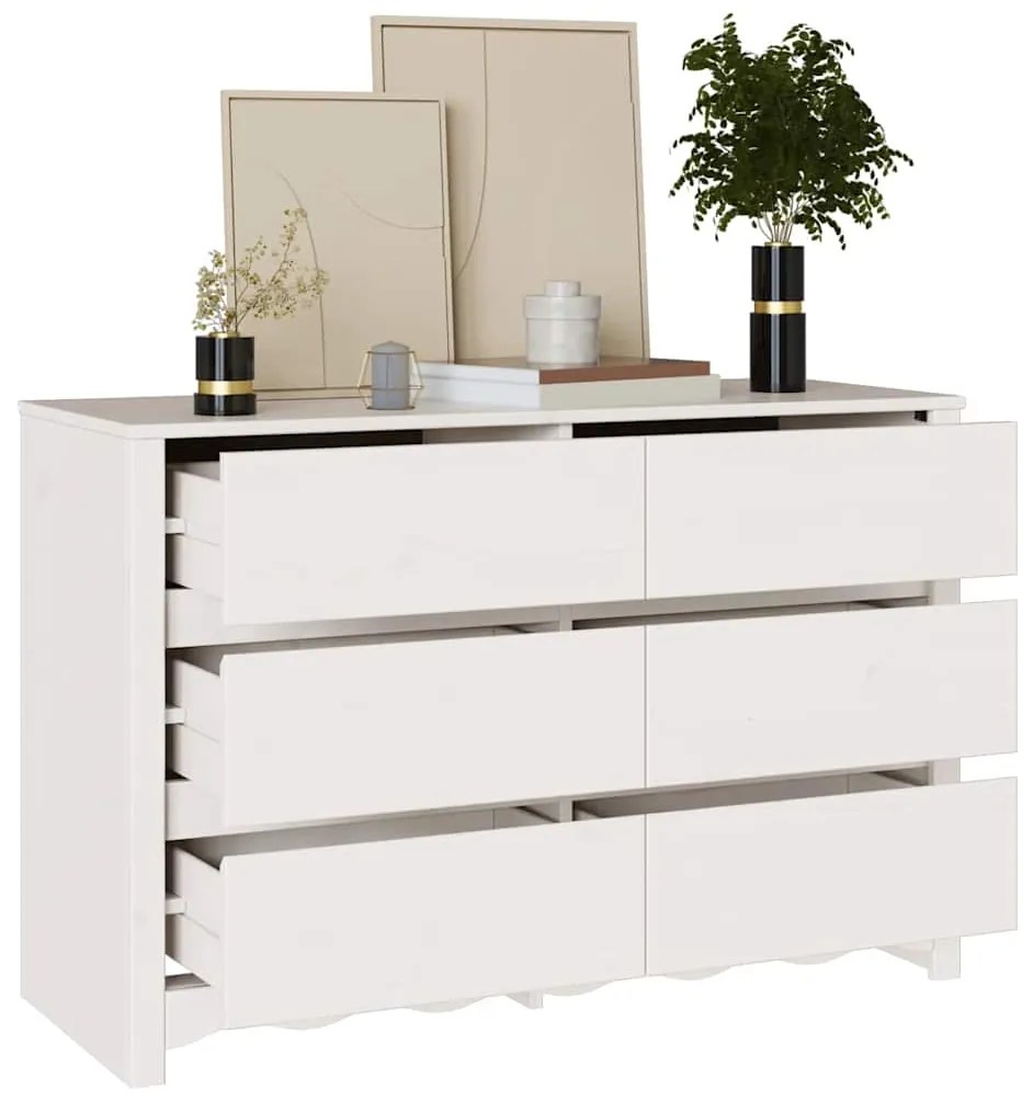 vidaXL Συρταριοθήκη με συρτάρι Drammen Λευκό 111 x 43 x 73.5 εκ.