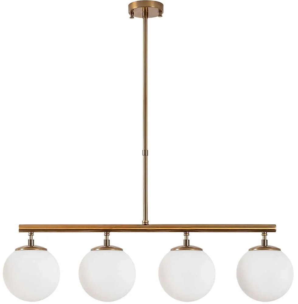 Φωτιστικό Οροφής - Ράγα Fazli 942FLG1192 70x15x43/87cm 4xE14 40W Gold-White Opviq