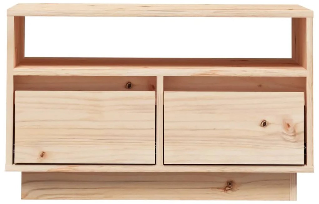 vidaXL Έπιπλο Τηλεόρασης 60 x 35 x 37 εκ. από Μασίφ Ξύλο Πεύκου