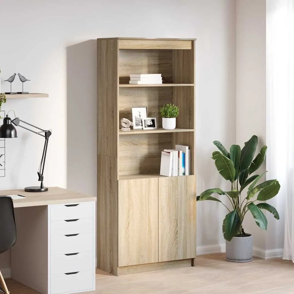 Ντουλάπι Sonoma Δρυς 70x35x180 εκ. από Επεξεργασμένο Ξύλο - Καφέ