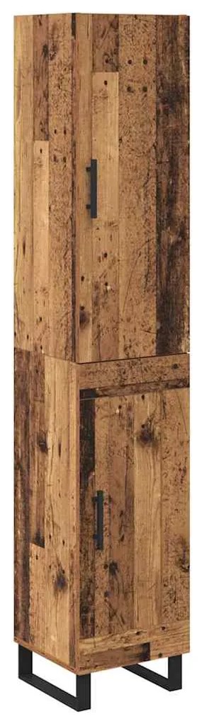 vidaXL Highboard Παλιό Ξύλο 34,5 x 34 x 180 εκ. Επεξεργασμένο ξύλο