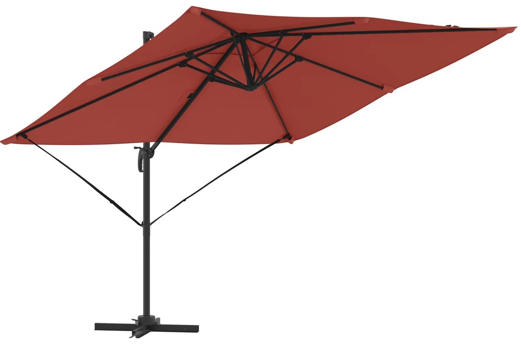 vidaXL Κάντιλεβερ Ρομά Παράσιτος Terracotta 286x285x265 εκ Αλουμίνιο