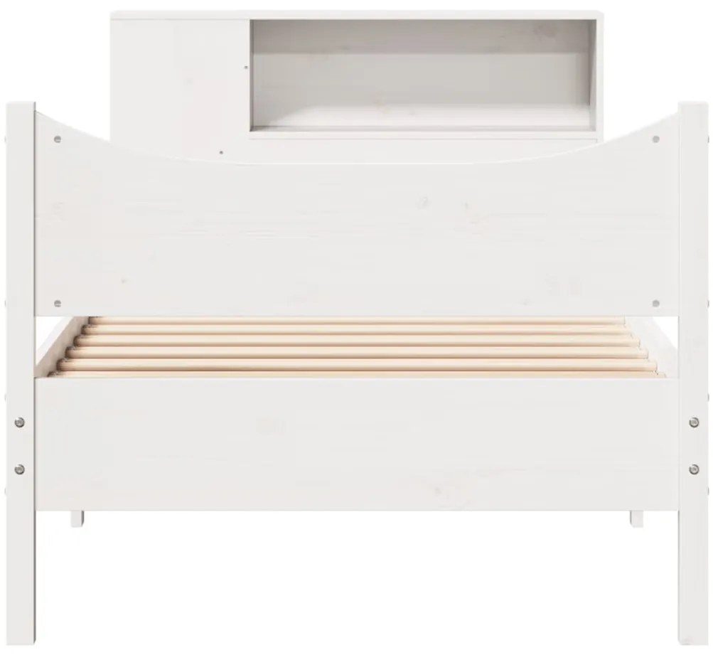 vidaXL Σκελετός Κρεβ. Χωρίς Στρώμα Λευκό 90x200 εκ Μασίφ Πεύκο