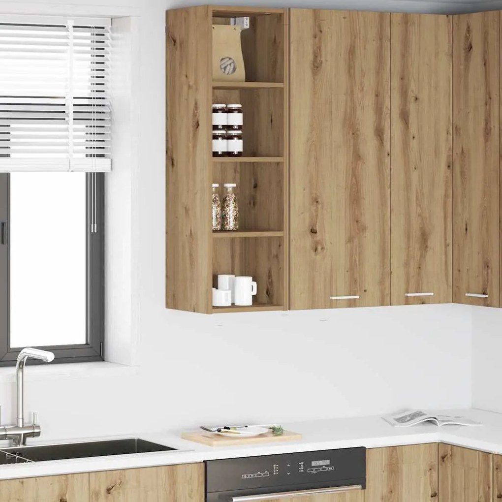 vidaXL Κρεμαστό ντουλάπι Riga Artisan Oak 30 x 29,5 x 100 εκ.